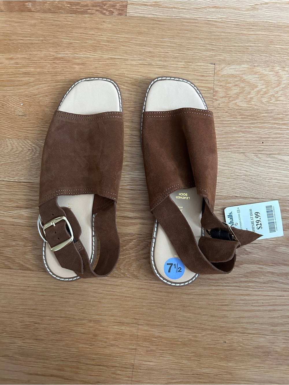 ⚡️ 24 HR SALE ⚡️ NWT Brown Suede Open-Toe Slingback Sandals